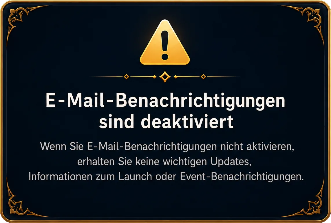 E-Mail-Benachrichtigungen sind deaktiviert